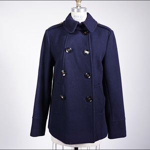 Betsy Johnson Navy Pea Coat Sz 8